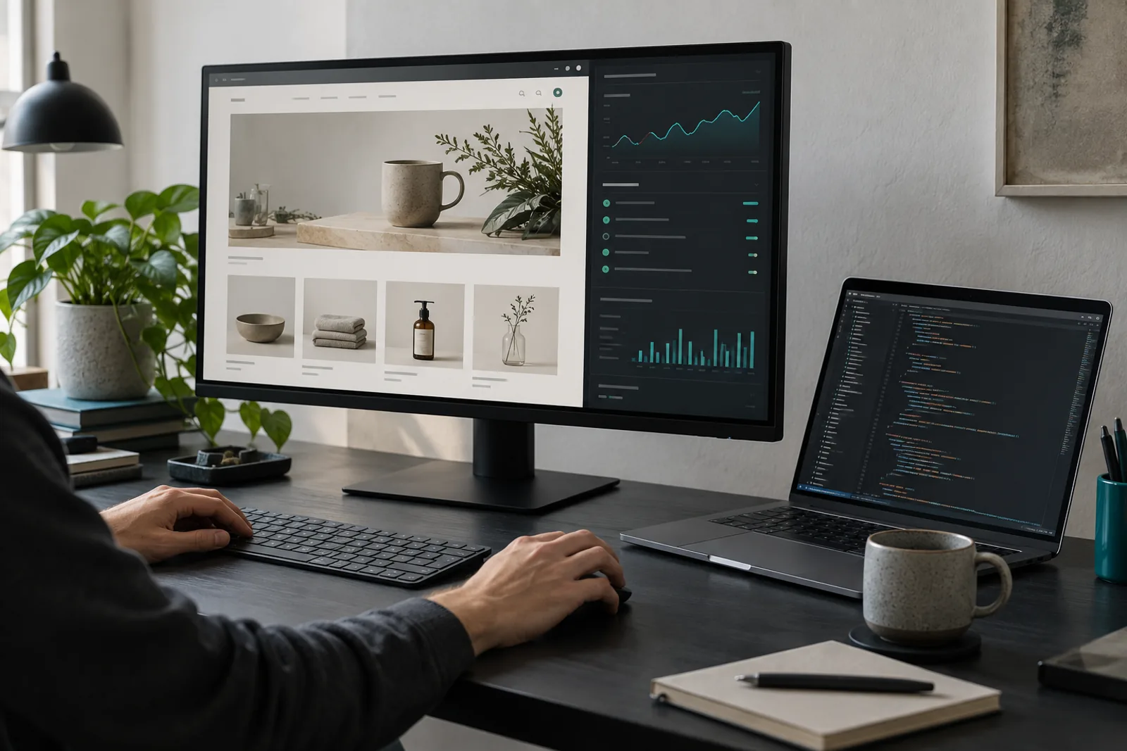 Illustration technischer Arbeiten an einer Website