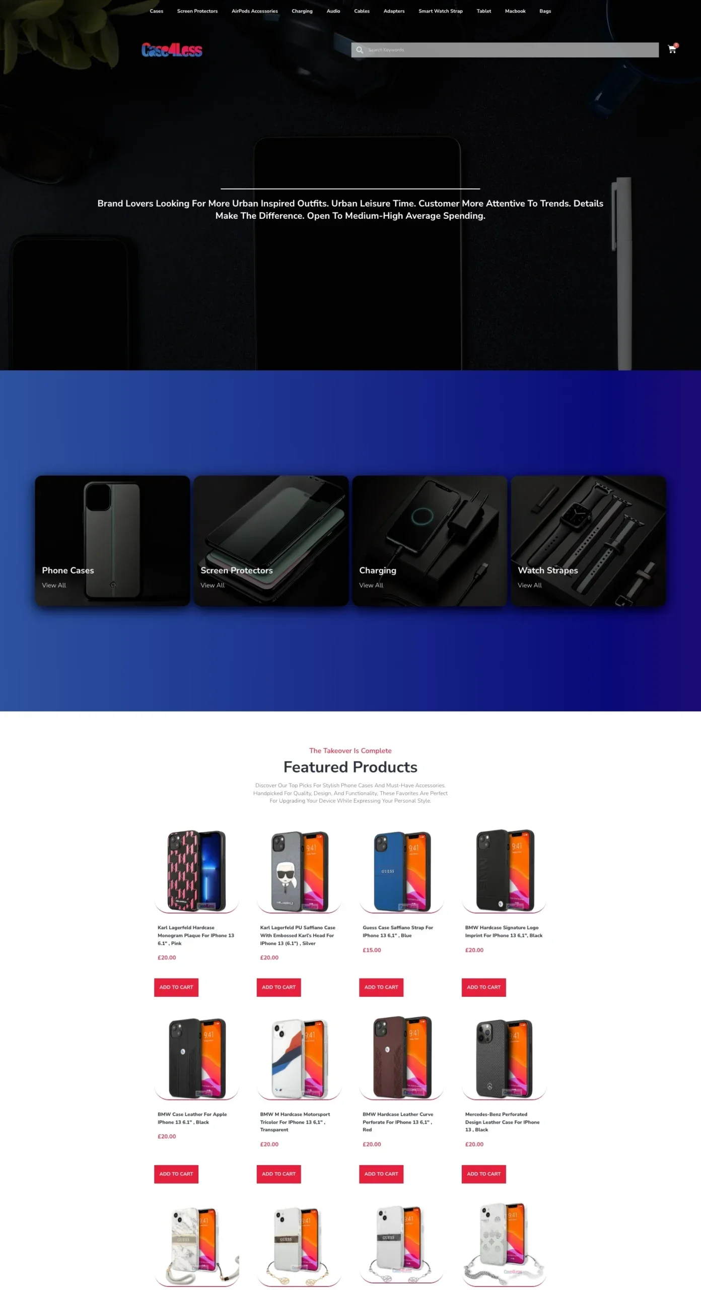 Проект Case4less.co.uk на 88Lab