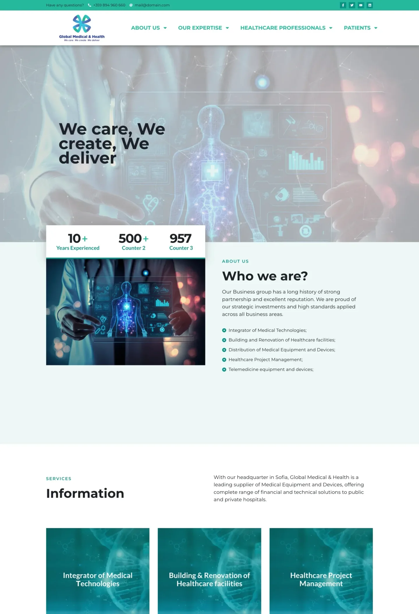 Проект Globalhealthbg.com на 88Lab